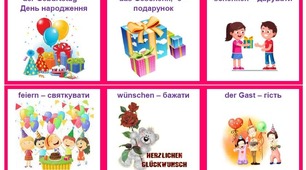 Iгровий   матеріал до теми "Geburtstag"