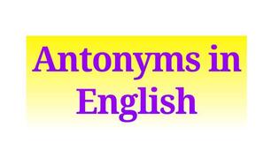 Antonyms in English