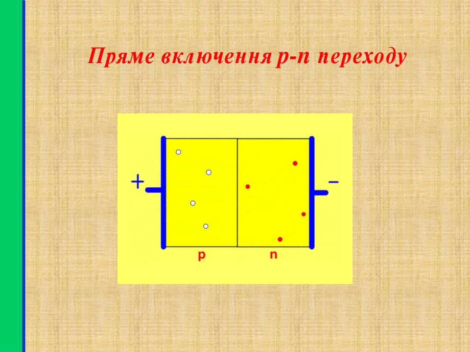 Пряме включення p-n переходу