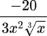 {"code":"$$\\frac{-20}{3x^{2}{\\sqrt[3]{x}}}$$","type":"$$","aid":null,"font":{"color":"#000000","size":12,"family":"Lora"},"backgroundColor":"#ffffff","id":"9","ts":1681146003031,"cs":"wxtqgi034kV6xeL9jfSBEw==","size":{"width":49,"height":37}}
