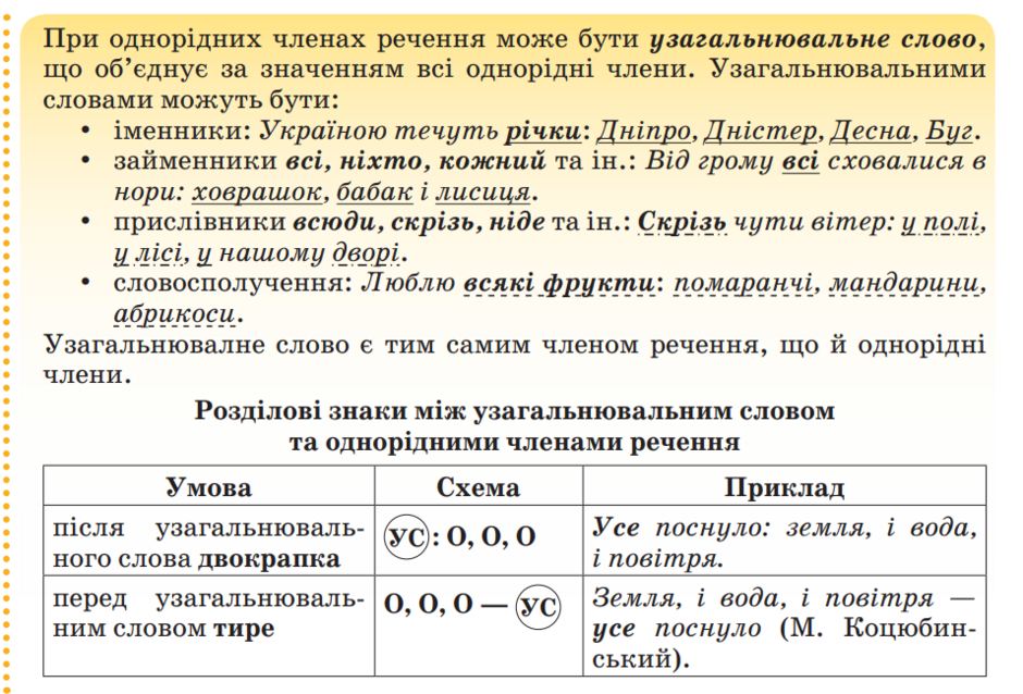 Однорідні члени речення | Урок на 2 завдання. Українська мова