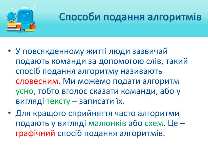 Презентація "Як подають алгоритм"
