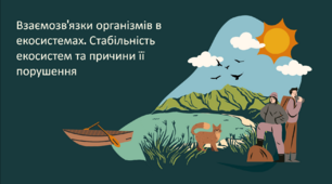 Презентація "Взаємозв'язки організмів в екосистемах. Стабільність екосистем та причини її порушення", 9 клас
