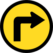 Temporary Turn Right Road Sign - TR109