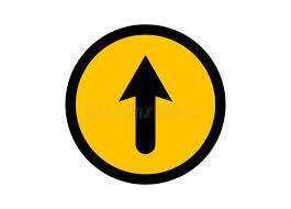Go Straight Traffic Sign Design Stock Vector - Illustration of shape, button: 189850707