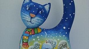 Художні професії: художник, скульптор. Світлини скульптурних зображень котів. Ліплення котика (пластилін або солоне тісто)