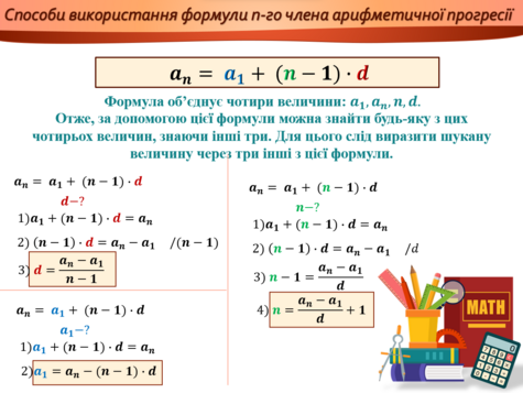 презентація 9 клас арифметична прогресія