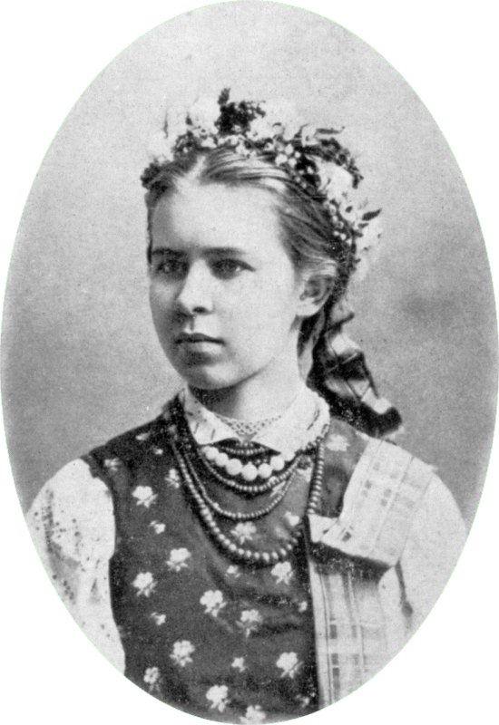Леся Українка за кілька років до відвідин Львова, фото 1887 року