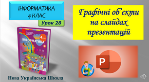 4 клас Графічні об’єкти на слайдах  презентацій 28 урок