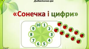 Дидактична гра "Сонечка і цифри"