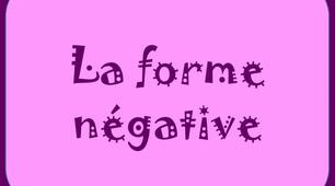 La forme négative