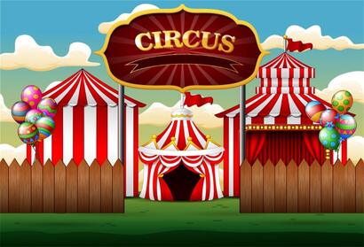 Amazon.com : Leowefowa 10x8ft Circus Themed Birthday Backdrop Vinyl Cartoon Circus Entrance Wooden Fence Colorful Balloon Bunches Photography Background Child Kids Baby Birthday Banner Cake Smash Studio Props : Electronics