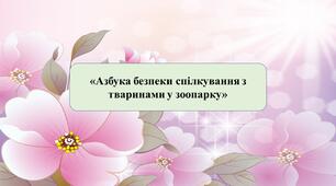 Презентація на тему: «Азбука безпеки спілкування з тваринами у зоопарку».