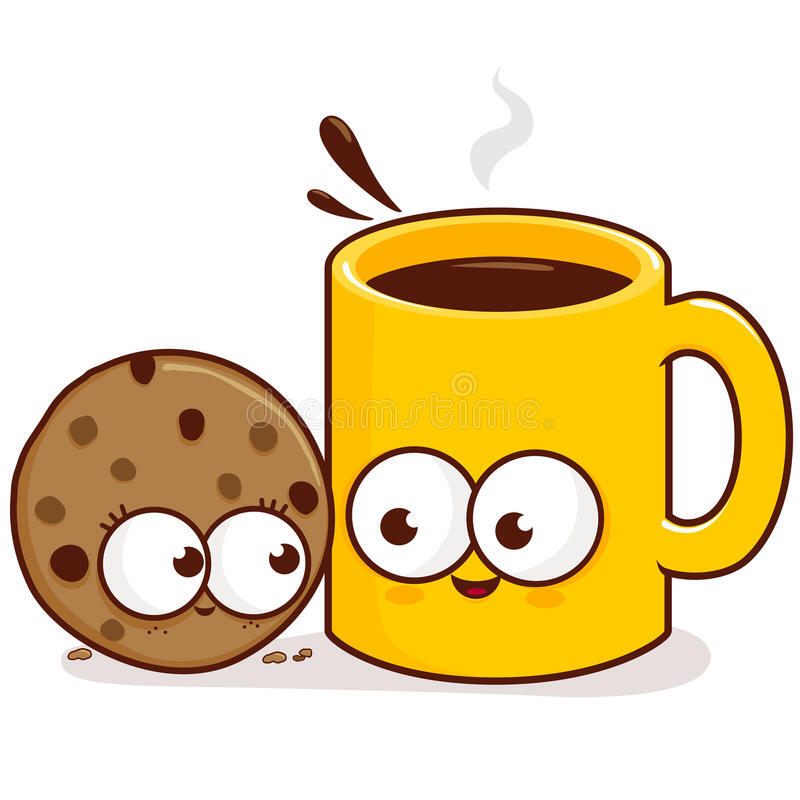 Coffee and Cookie Characters Stock Vector - Illustration of coffee, characters: 83469275