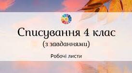 Діагностувальна робота. Списування