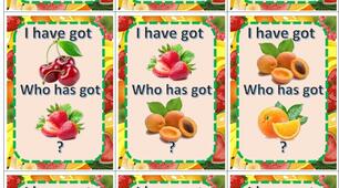 Гра "I have... Who has...?" на тему "Fruit&Berries"