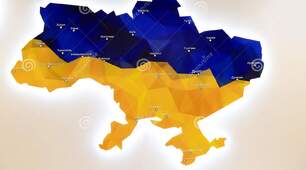 At the map of Ukraine