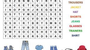 Методичний матеріал. Індивідуальна картка "Clothes"