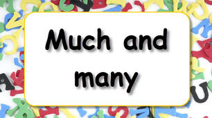 Much, many, (a) little, (a) few