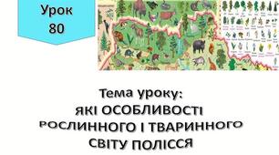 Які особливості рослинного і тваринного світу Полісся.