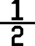 Numerical fraction 1/2 | ClipArt ETC