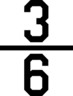 Numerical fraction 3/6 | ClipArt ETC