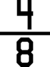 Numerical fraction 4/8 | ClipArt ETC