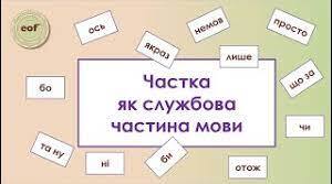 ПРЕЗЕНТАЦІЯ "ЧАСТКА ЯК СЛУЖБОВА ЧАСТИНА МОВИ. РОЗРЯДИ ЧАСТОК"