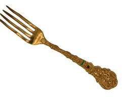 24k Solid Gold Fork 24k Fork With Gems Bullion Fork Rare - Etsy Nederland