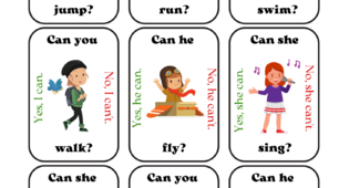 Go fish ! Can/Can't