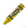 Yellow Crayon Clip Art Free PNG Image｜Illustoon