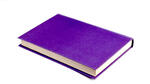 Old purple book isolated on white,image of a