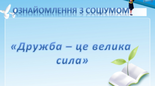 Ознайомлення з соціумом. Середня група. "Дружба - це велика сила"