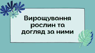 Презентація на тему "Вирощування рослин та догляд за ними"