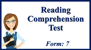 Презентація "Reading Comprehension  Test"