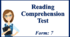 Презентація "Reading Comprehension  Test"