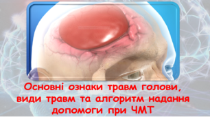 Презентація «  Основні ознаки травм голови, види травм та алгоритм надання допомоги при  черепно-мозковый травмі"
