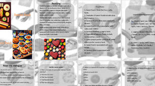 "Sweet and savoury food" worksheet