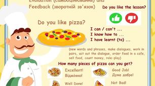 Evaluation (оцінювання)and Feedback (зворотній зв'язок) до уроку "In the School Cafe"
