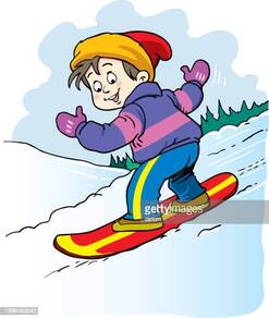 Snowboard Cartoon High Res Illustrations - Getty Images