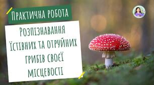 Практична робота 5. Розпізнавання їстівних та отруйних грибів своєї місцевості.
