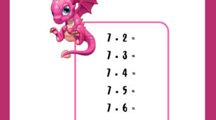 Картки. Таблиці множення на 2, 3, 4, 5, 6, 7, 8, 9.