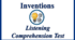 Inventions. Listening Comprehension Test.