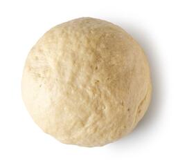 Premium Photo | Fresh yeast dough isolated on white background, top view