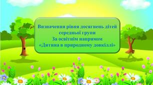 Презентація до моніторингу: "Дитина у природному довкіллі"