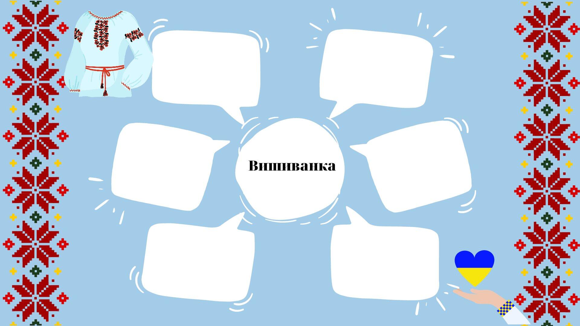 Вправа: Асоціативний кущ "Вишиванка" | Інші методичні матеріали ...