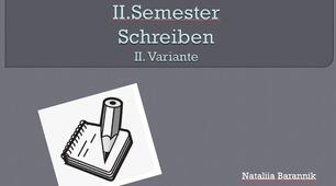 Німецька мова 6 клас. Письмо. ІІ семестр (другий варіант) (6. Klasse Schreiben II. Semester (ІI.Variante))