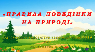 Презентація "Правила поведінки на природі"