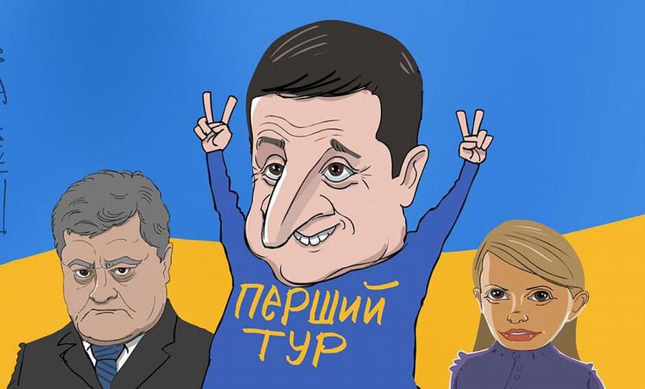 Щасливий Зеленський та здивований Путін: карикатури на результати виборів - 24 Канал