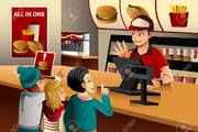 Illustration Of Kids Ordering Food At A Fast Food Restaurant Royalty Free SVG, Cliparts, Vectors, And Stock Illustration. Image 35291967.